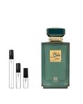 Ahmed Al Maghribi Blu Oud sample – decant naast de volle fles ter herkenning