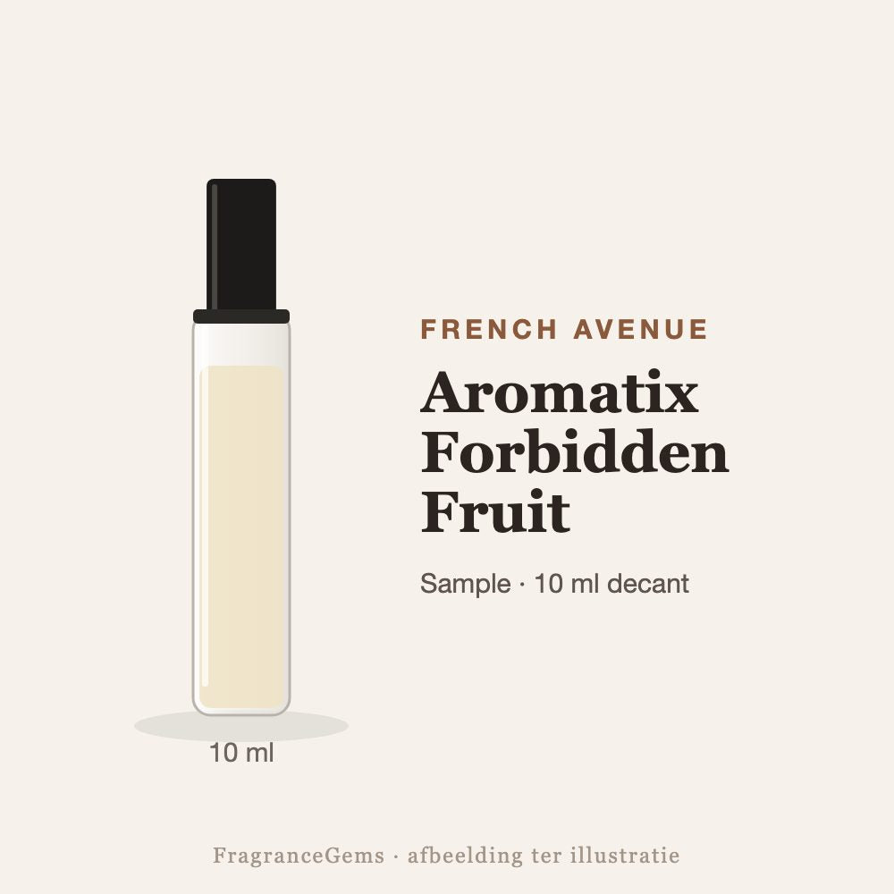 French Avenue Aromatix Forbidden Fruit sample – 10 ml decant in glazen sprayflesje