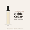 French Avenue Noble Cedar sample – 10 ml decant in glazen sprayflesje