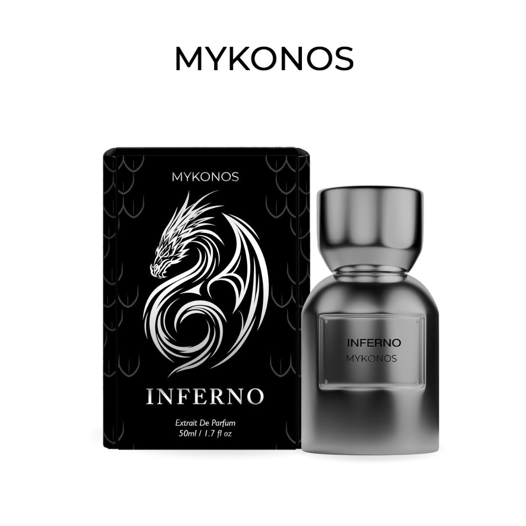 Mykonos Inferno Extrait de Parfum 50 ml – verpakking