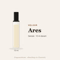 Velixir Ares sample – 10 ml decant in glazen sprayflesje